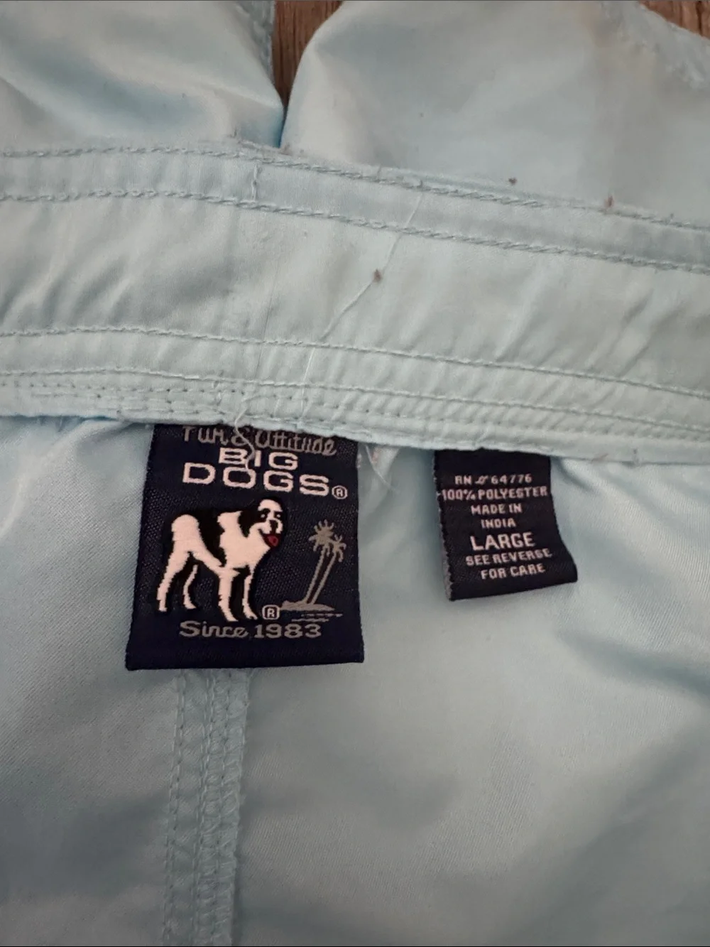 Big Dogs Light Blue  Swim trunks Shorts with Paisley Accent L